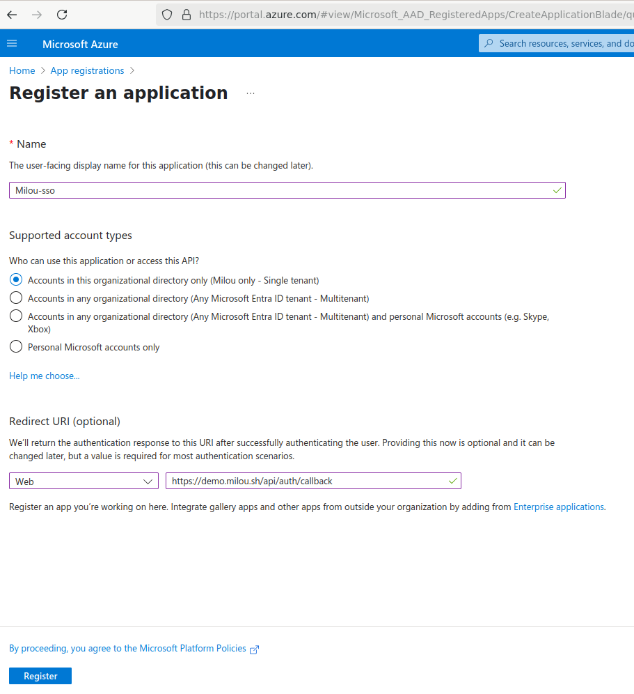 Register Application Form