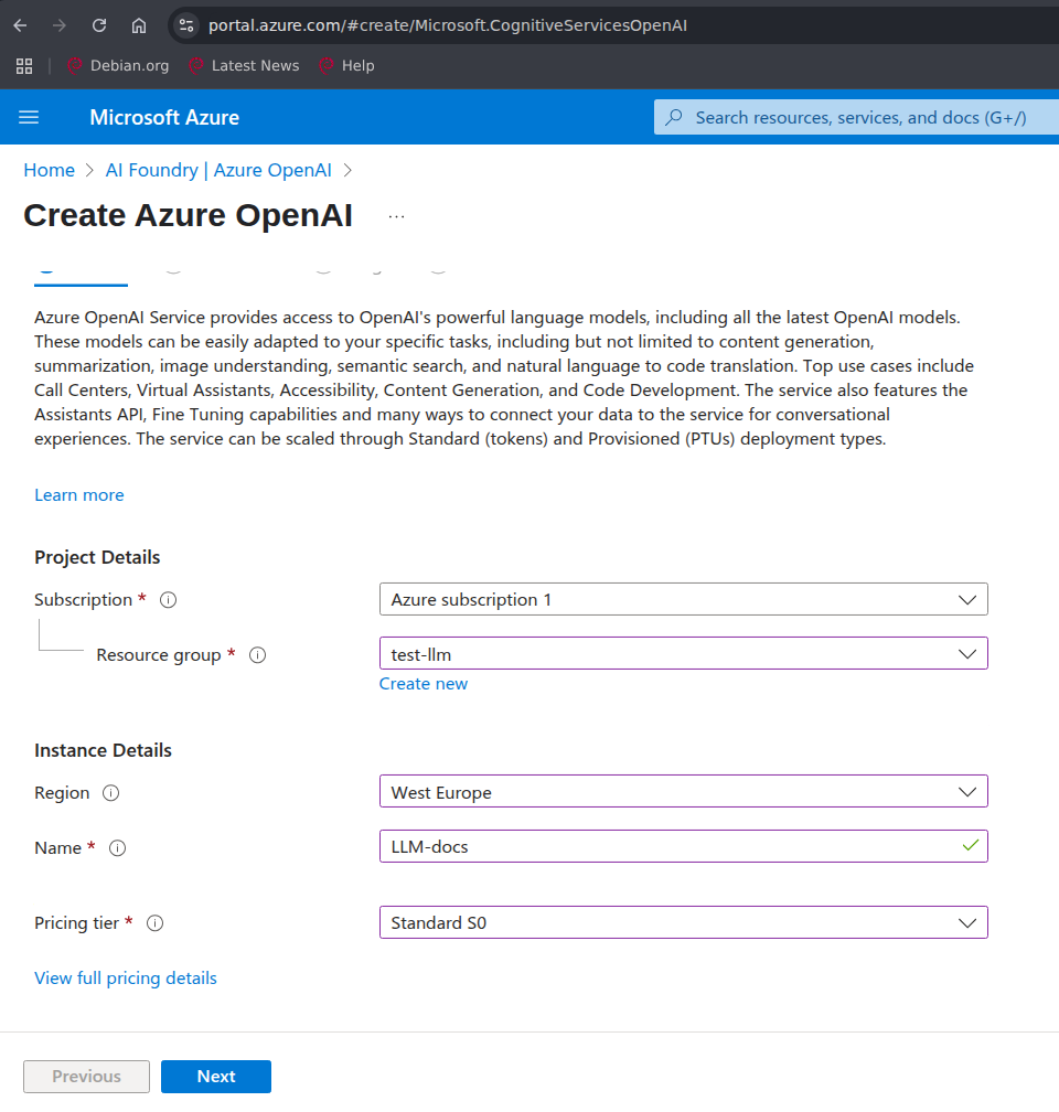 Navigate to LLM Settings